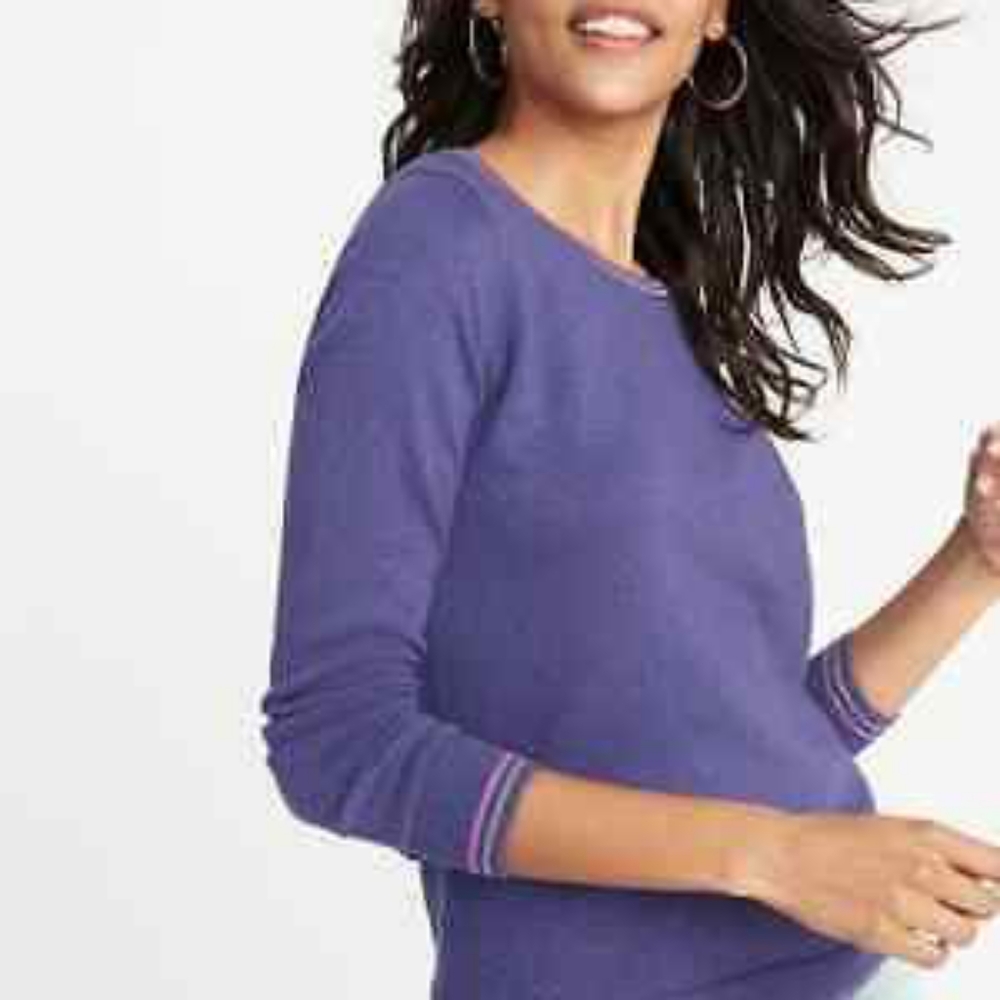 Old Navy crew neck metallic purple sweater - NWT, Sz XL